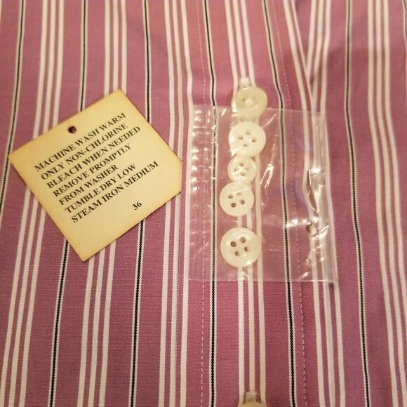 NWOT Ralph Lauren Purple Stripe Dress Shirt 151/2 - Picture 4 of 4
